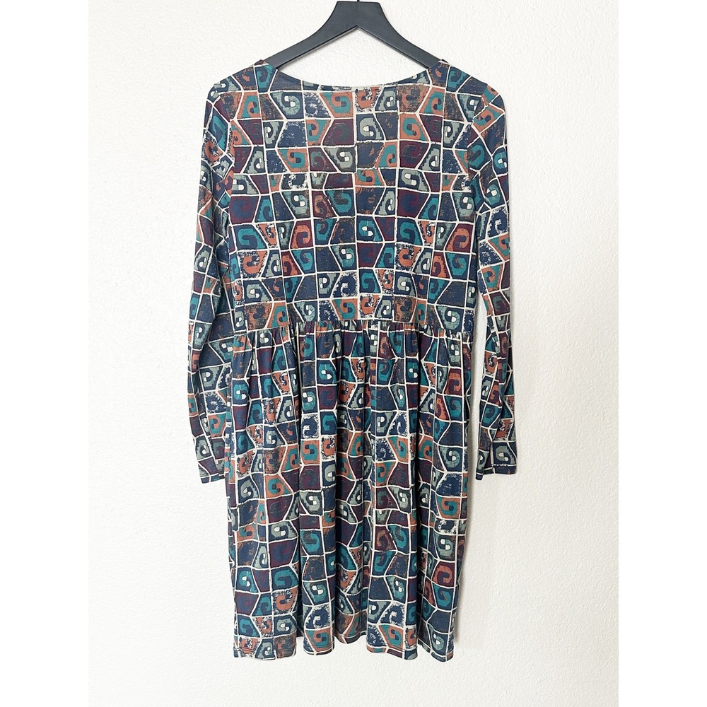 Peruvian Connection Huari Pima Cotton Dress Geometric Print Boho Size Medium - Picture 6 of 8